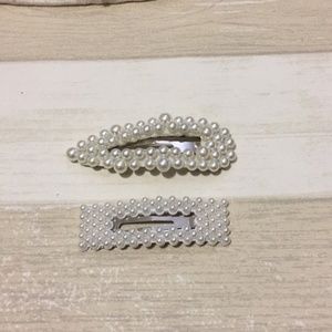 Zara 2 big pearl hairpins hair clip romantic